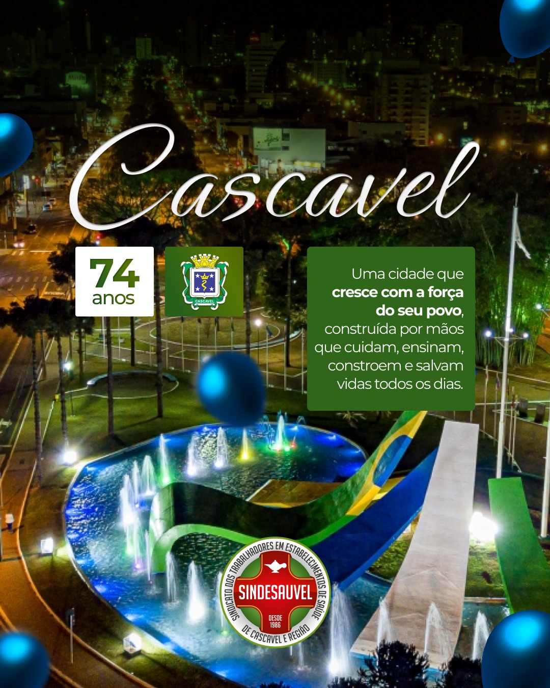 74 anos de Cascavel (PR)