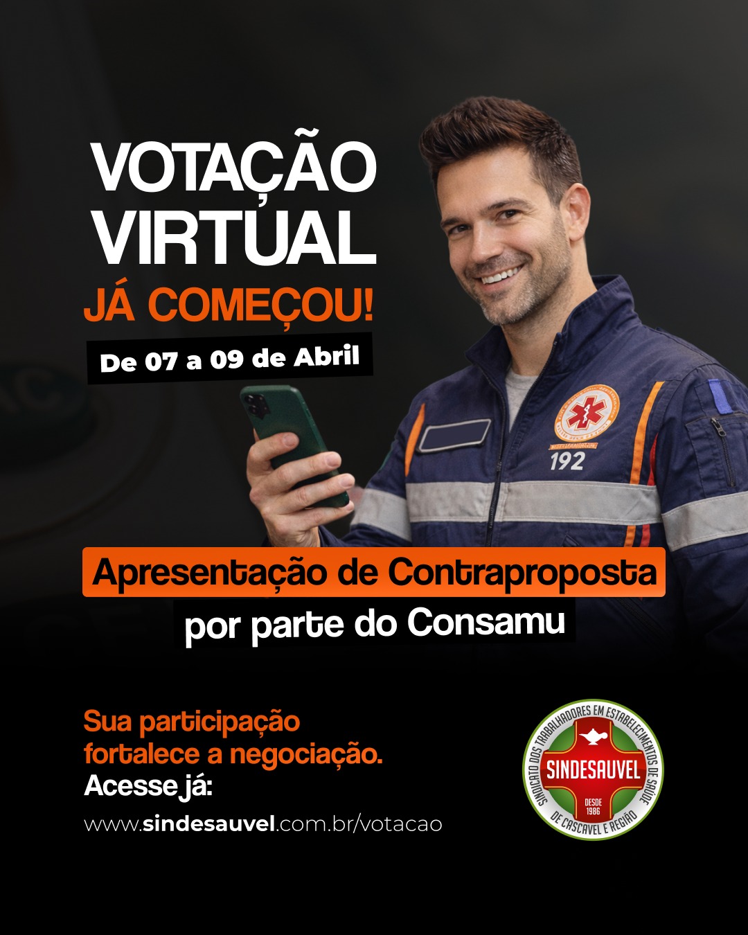 Inicio Votação Virtual - Consamu