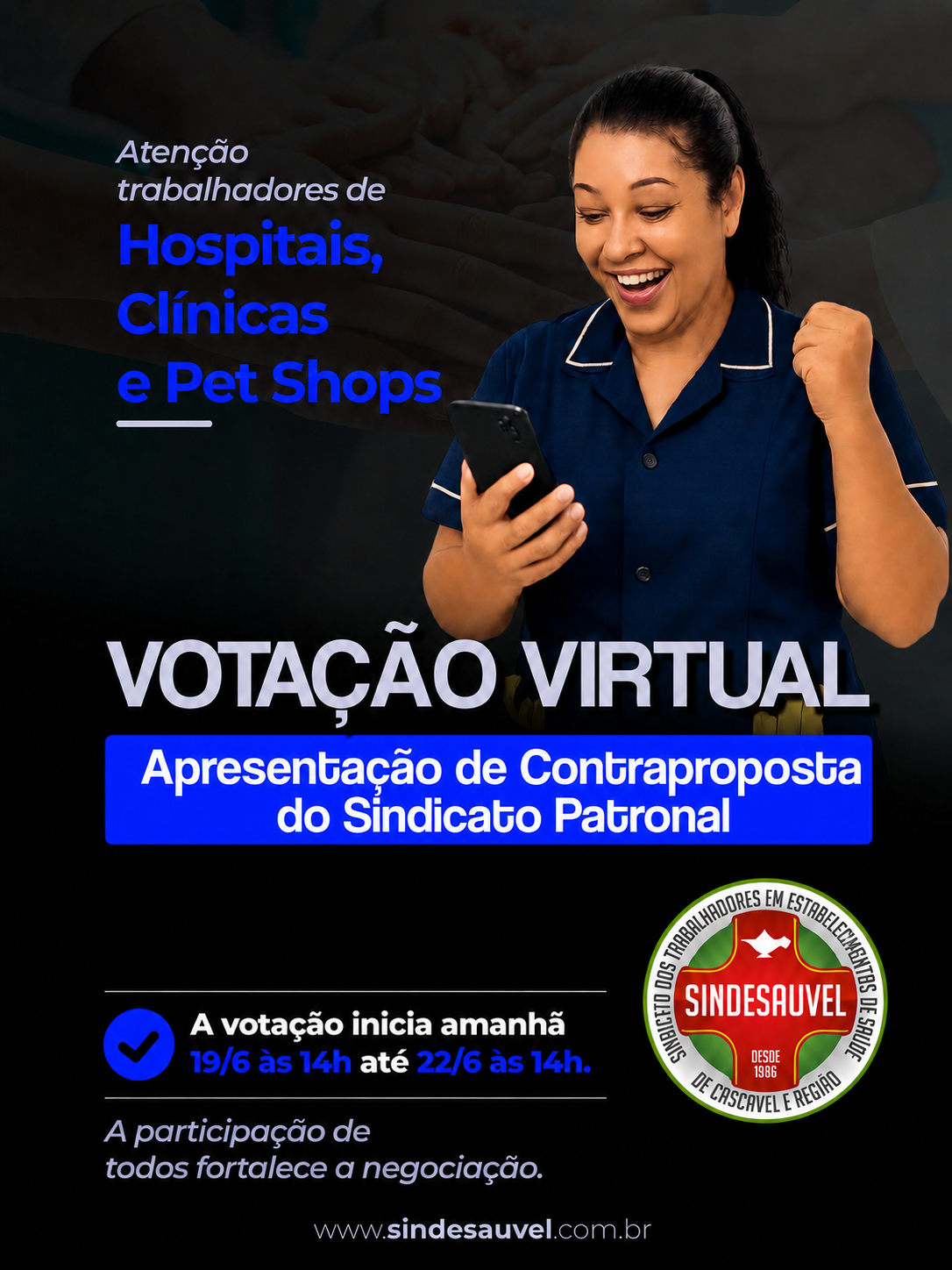 ATENÇÃO, TRABALHADORES DO HOSPITAIS, CLÍNICAS E PETSHOP! 📢