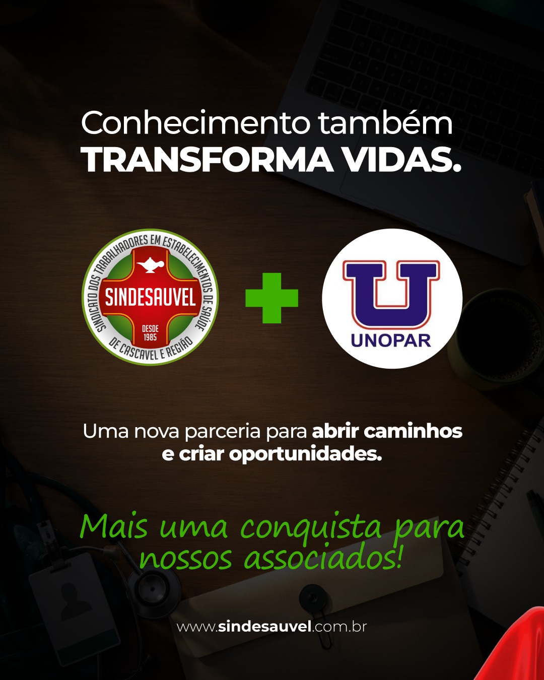 Conhecimento também transforma vidas!